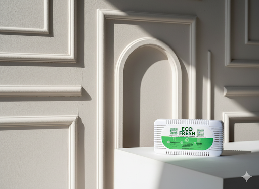Ecofresh Box displayed on an elegant white shelf